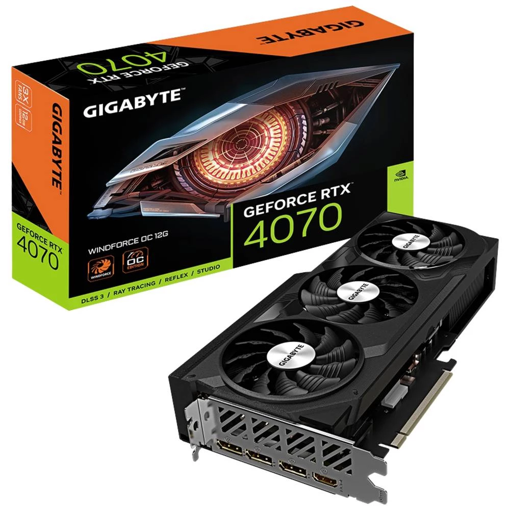 Gigabyte grafička kartica Nvidia GeForce RTX 4070   12 GB GDDR6X-RAM   PCIe  , HDMI™, DisplayPort slika