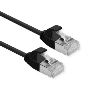 Roline 21153355 RJ45 mrežni kabel, Patch kabel CAT 6a U/FTP 2.00 m crna 1 St. slika