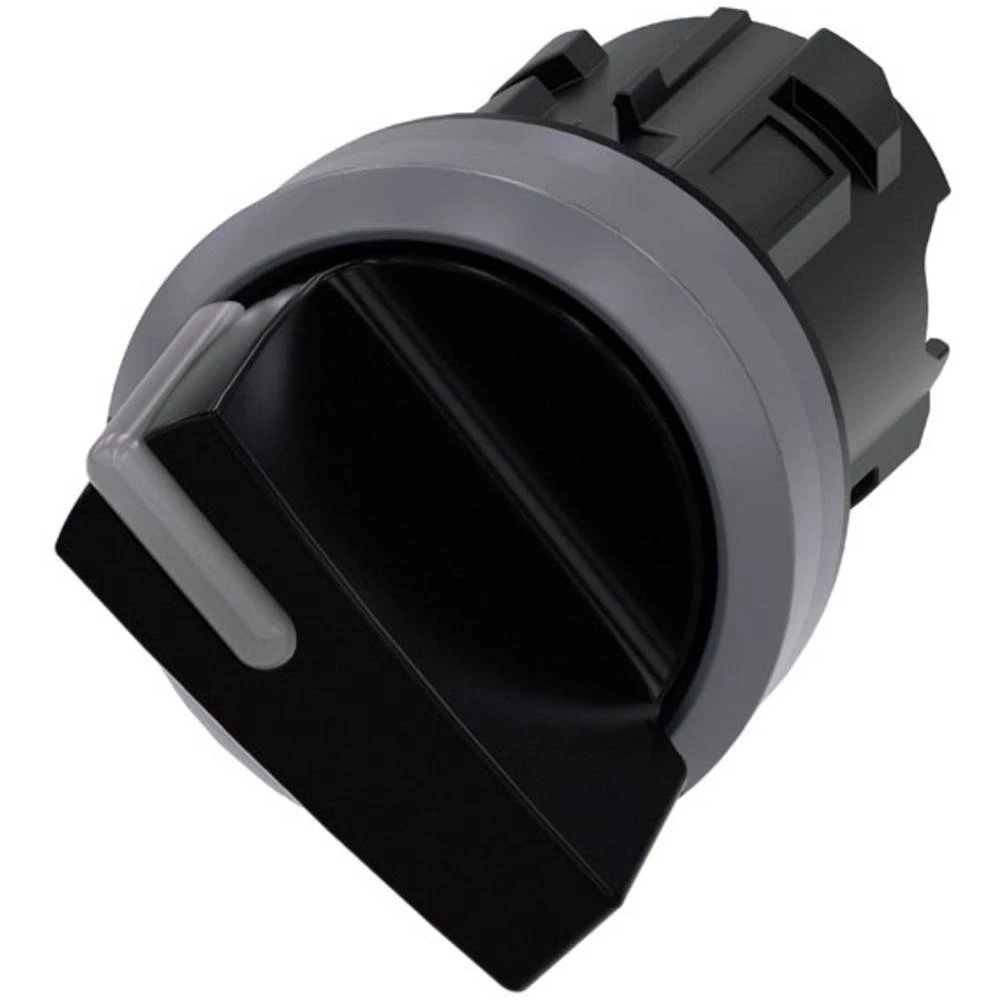 Siemens 3SU1032-2BC10-0AA0 preklopni prekidač prednji prsten od metala, osvjetljen geg pješčano-siva, crna 1 x 45 °  1 St. slika