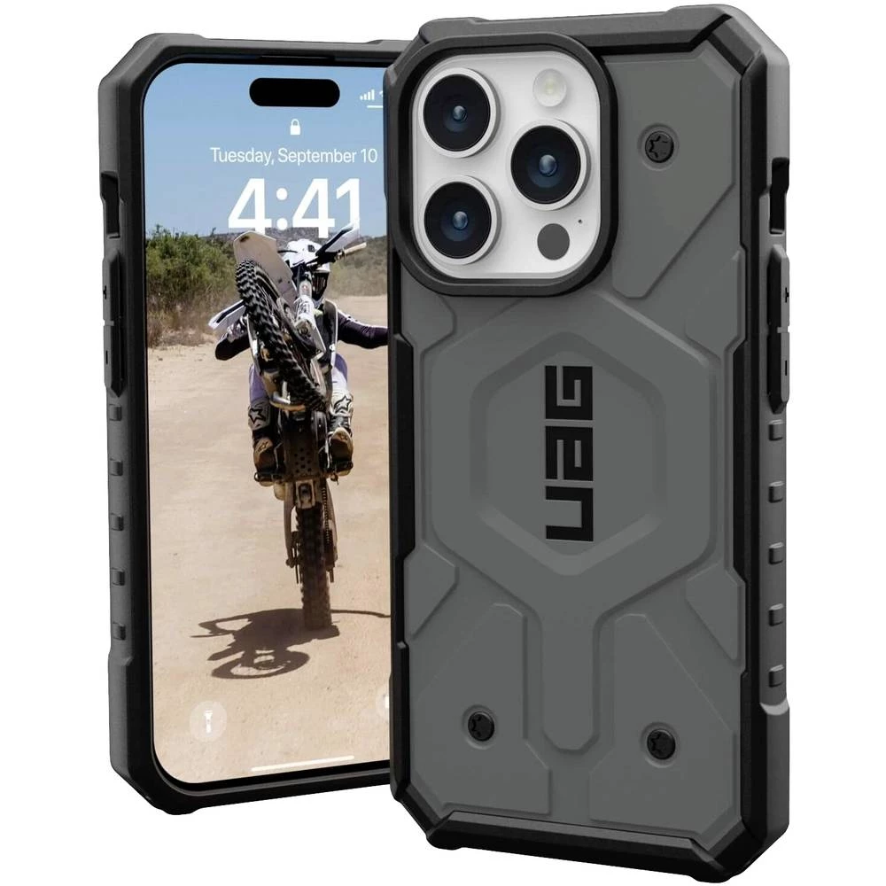 Urban Armor Gear Pathfinder MagSafe stražnji poklopac za mobilni telefon Apple iPhone 15 Pro srebrna slika