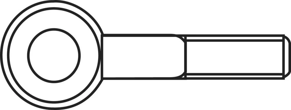 Očni vijak TOOLCRAFT, M4x25mm, galvanizirani čelik, 50 komada slika