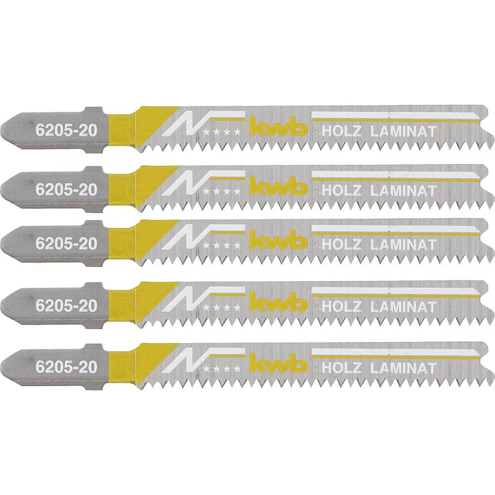 kwb 620525 Listovi ubodne pile, LAMINAT, obrada drveta, bimetal, 5 x fini 5 St. slika