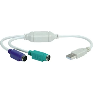 Value USB 2.0 adapter cable [1x muški konektor USB 2.0 tipa a - 2x ženski konektor PS/2] slika