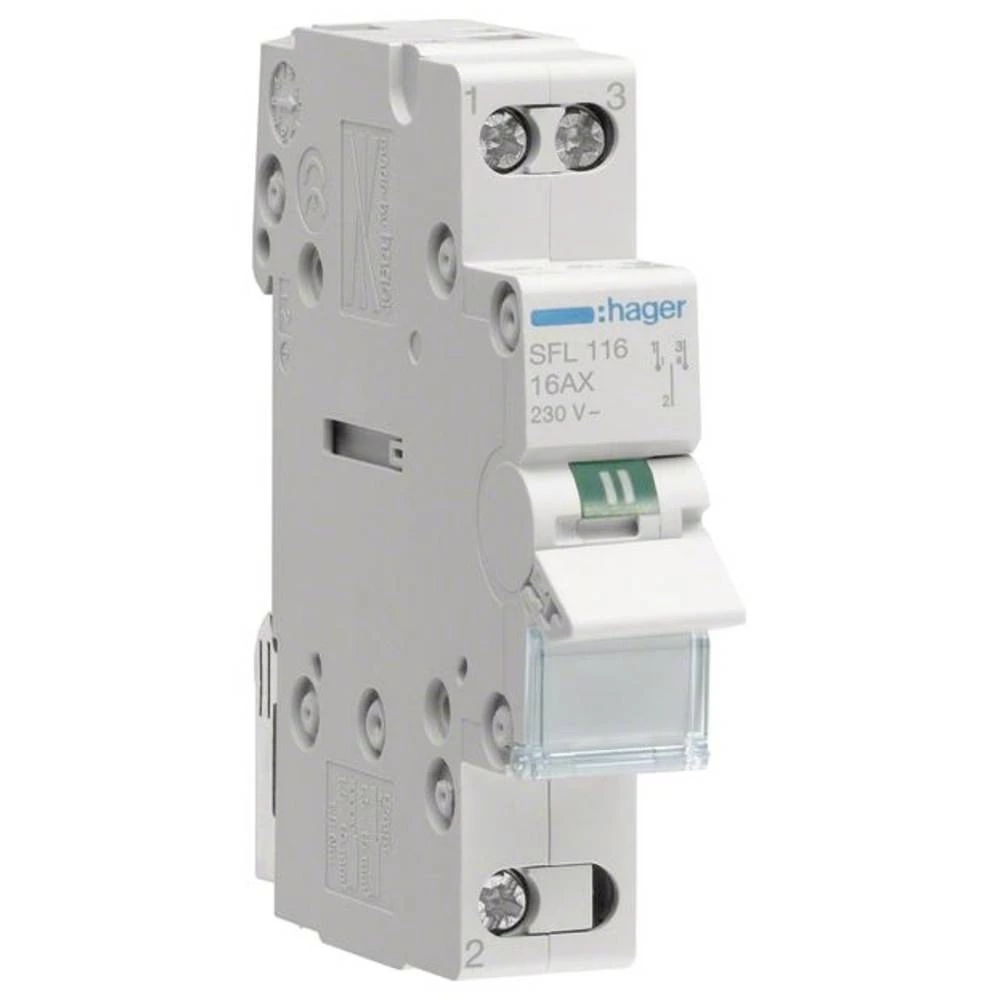 izmjenična sklopka 1-polni 16 A 1 prebacivanje 230 V Hager SFL116 slika