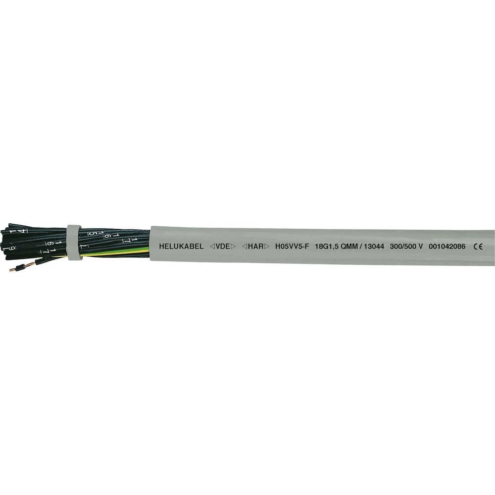 Helukabel H05VV5-F (NYSLYÖ-JZ) kontrolni vod 7 G 1 mm² siva 13029-500 500 m slika