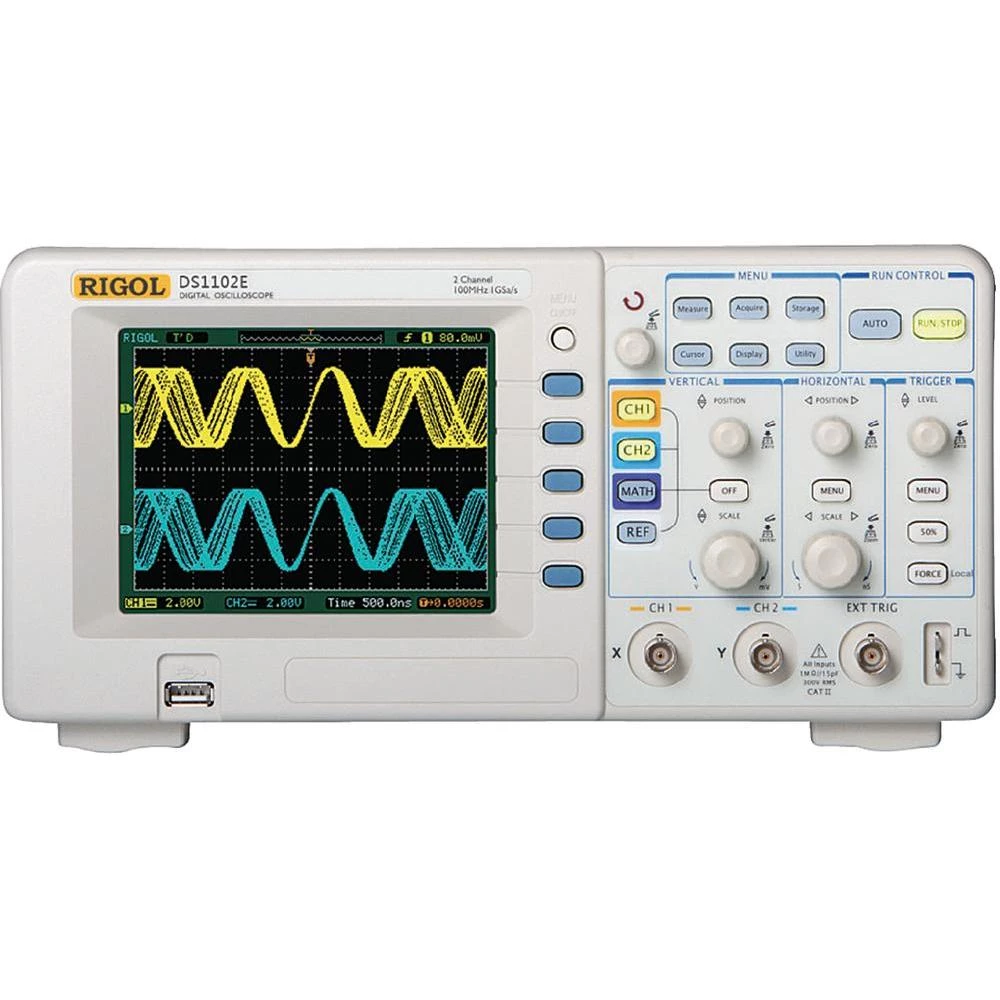 Rigol DS1102E 2-Kanalni digitalni spominski osciloskop, pojasna širina 100 MHz slika