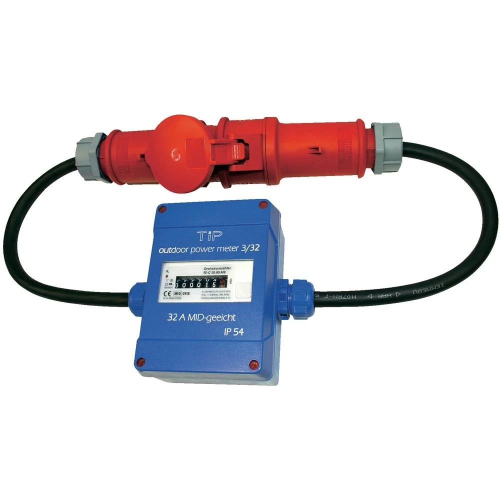 Trofazno brojilo TIP 3/16A s 16A muškim/ženskim CEE-konektorom i MID-certifikato slika