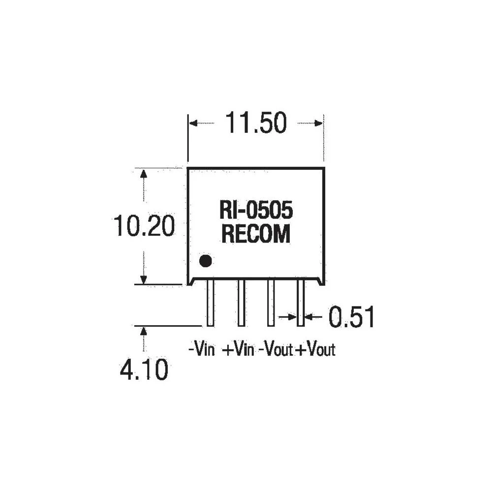 2 W DC/DC-Pretvarač SIP4 RI-1205 slika