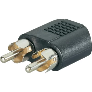 SpeaKa Professional-Audio adapter, 2xmuški činč konektor/3.5mm ženski JACK konek slika