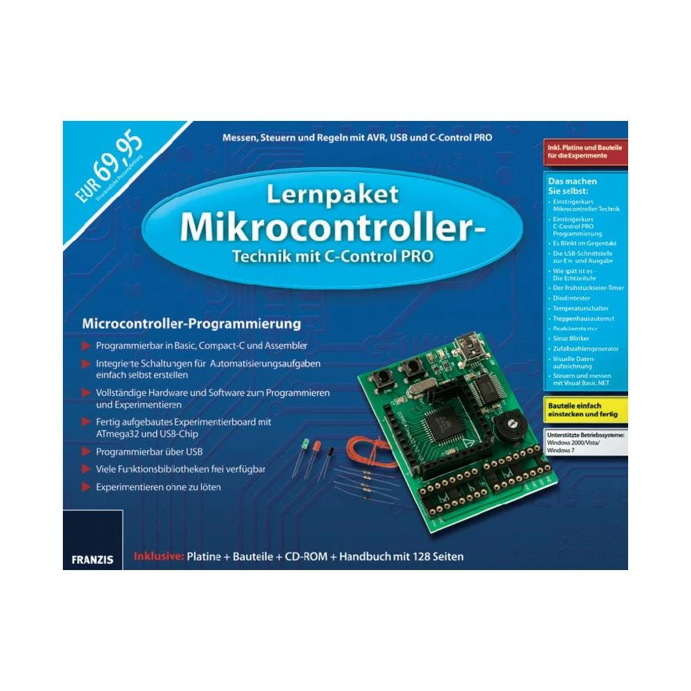 Franzis paket za učenje Mikrokontrolor tehnologija s C-Control PRO 65057 od 14 slika