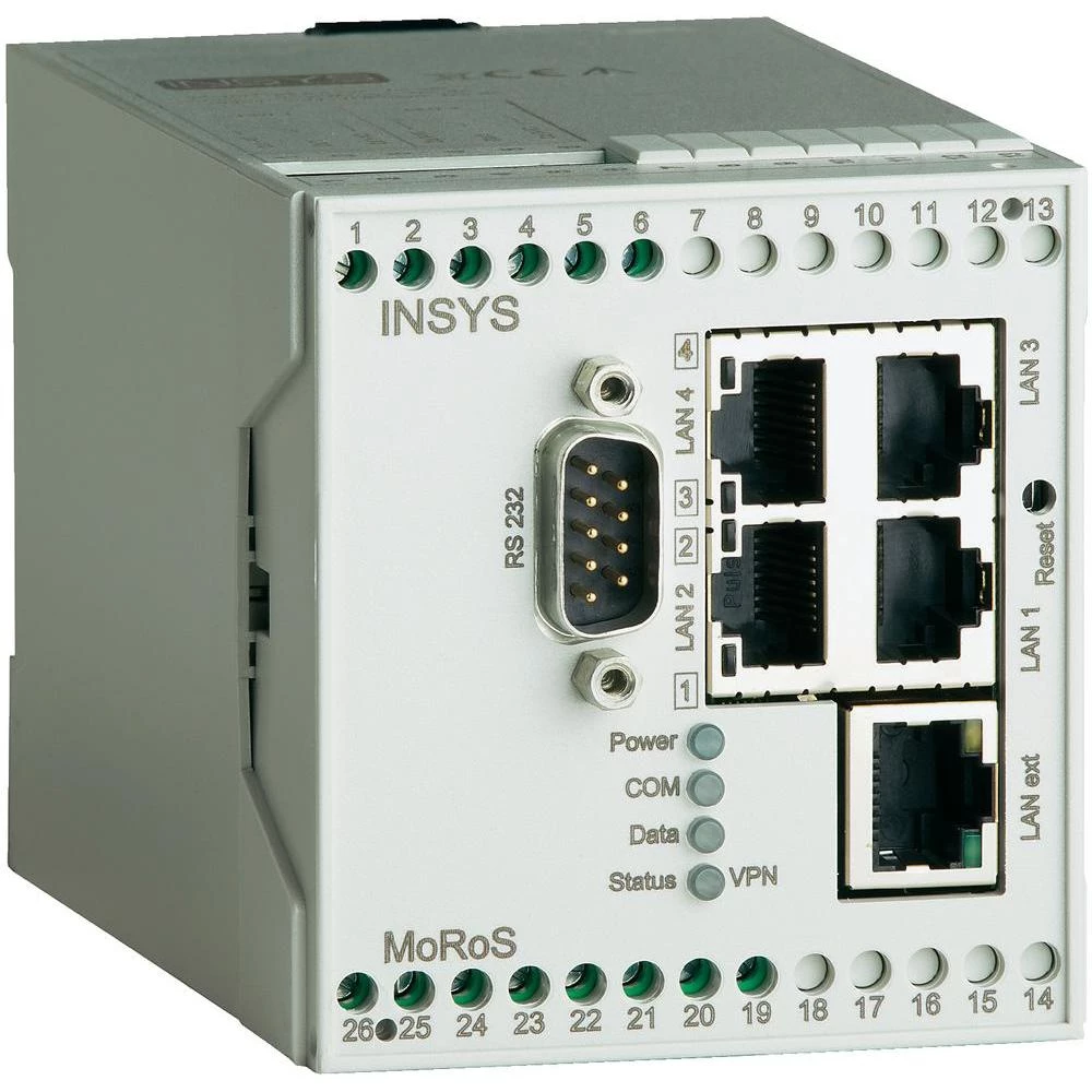 INSYS-LAN usmjerivač MoRoS 10-60 V/DCS, sučelje (n) 4 x RJ45 (intern) 1 x RJ45 ( slika