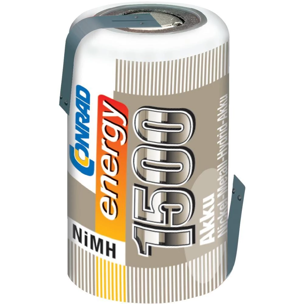 Conrad energy NiMH-akumulator 2/3 AF-single ćelija 1.2 V / 1500 mAh lemni priklj slika