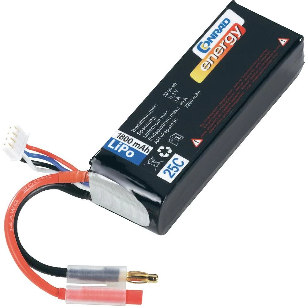 LIPO AKU. 11,1V / 1800MAH / 25C 4MM GOL Conrad energy slika