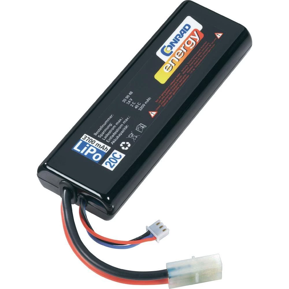 LiPo akumulatorski paket Conrad energy, 7,4 V, 3.700 mAh, 20C, utični sustav Tam slika