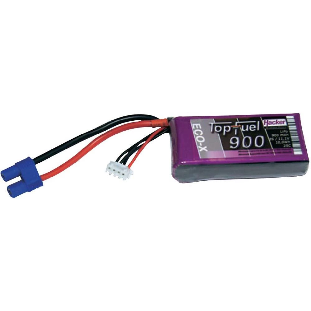 Hacker LiPo Akumulatorska baterija, serije TopFuel ECO-X 25C, 11,1 V / 900 mAh slika