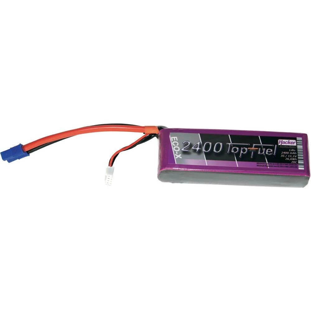 Hacker LiPo Akumulatorska baterija, serije TopFuel ECO-X 20C, 11,1 V / 2400 mAh slika