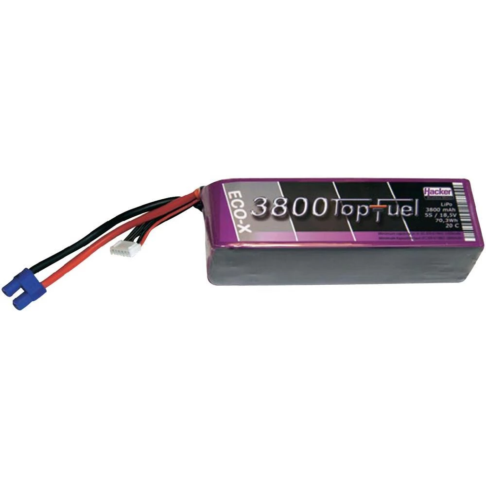 Hacker LiPo Akumulatorska baterija, serije TopFuel ECO-X 20C, 18,5 V / 3800 mAh slika