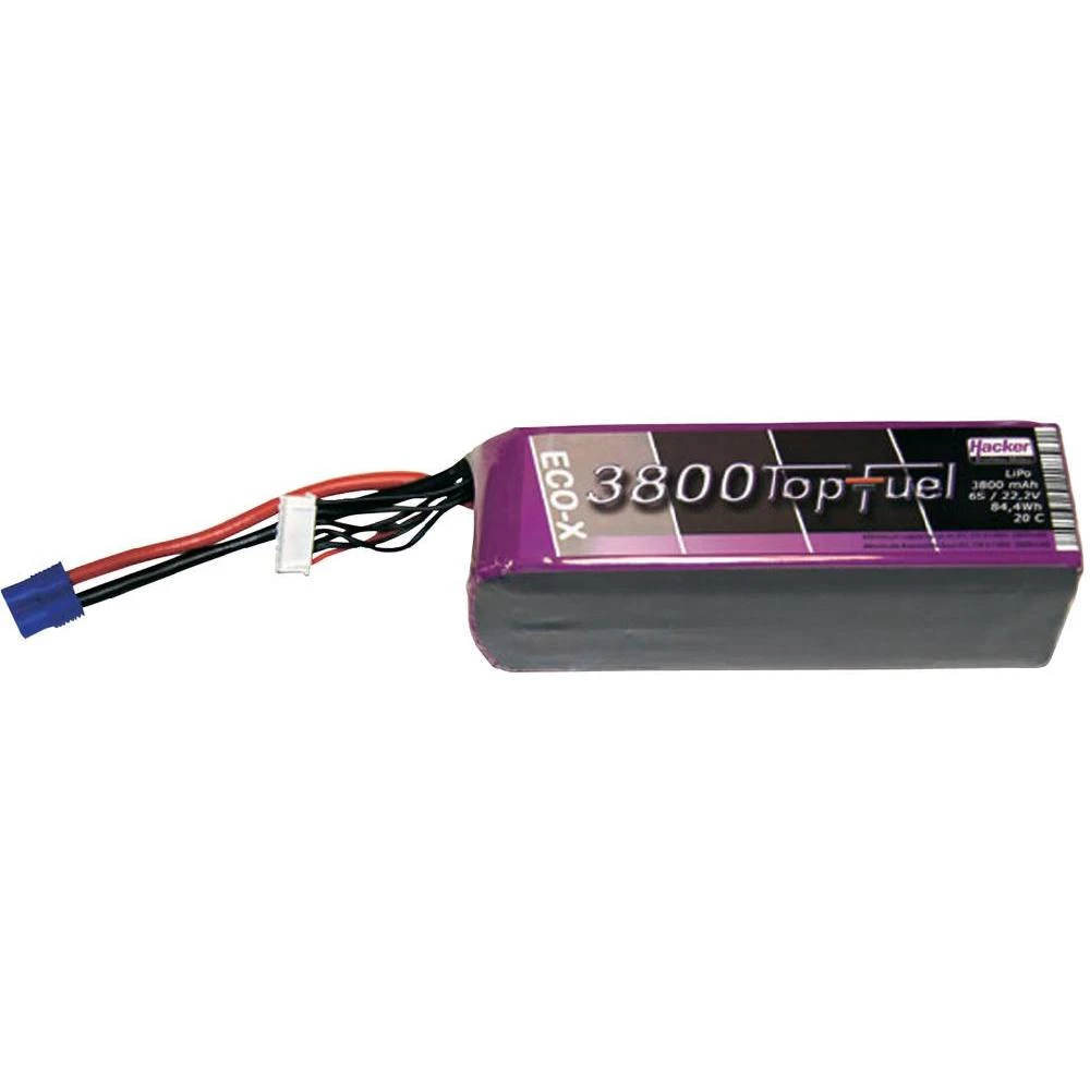Hacker LiPo Akumulatorska baterija, serije TopFuel ECO-X 20C, 22,2 V / 3800 mAh slika