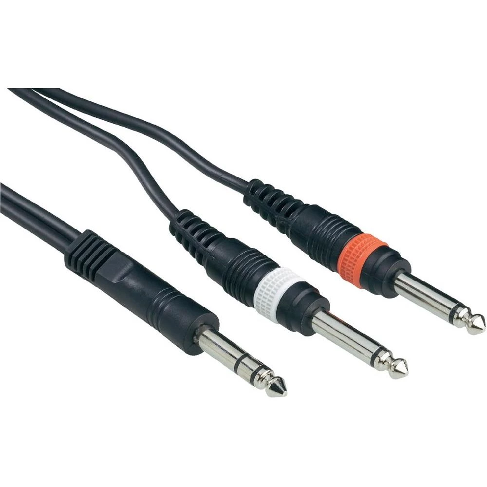 Utični kabel 1x stereo / 2x mono Klinken utič 5 m Paccs slika