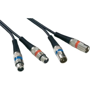 Dvostruki mikrofonski kabel 2 X XLR-M/XLR-F 3 m Paccs slika