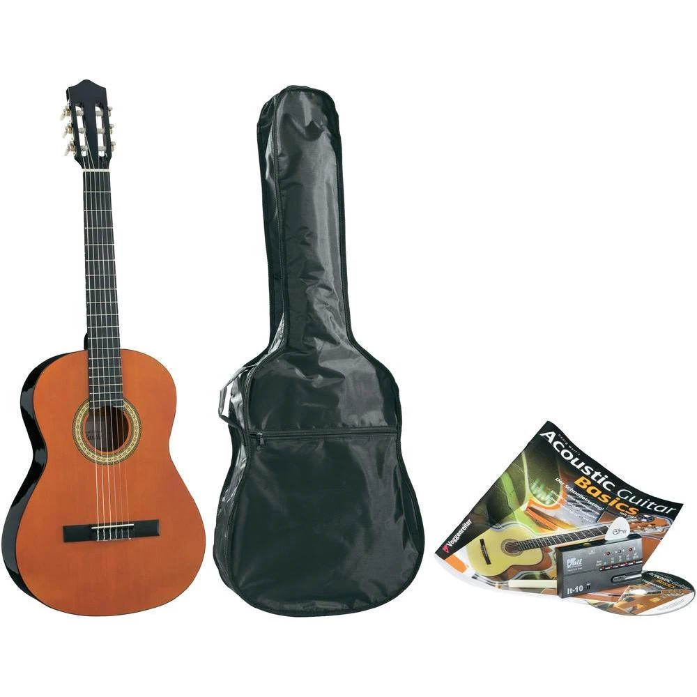 Koncertna gitara + priručnik + CD, veličina: 4/4, prirodne boje, komplet Voggen slika