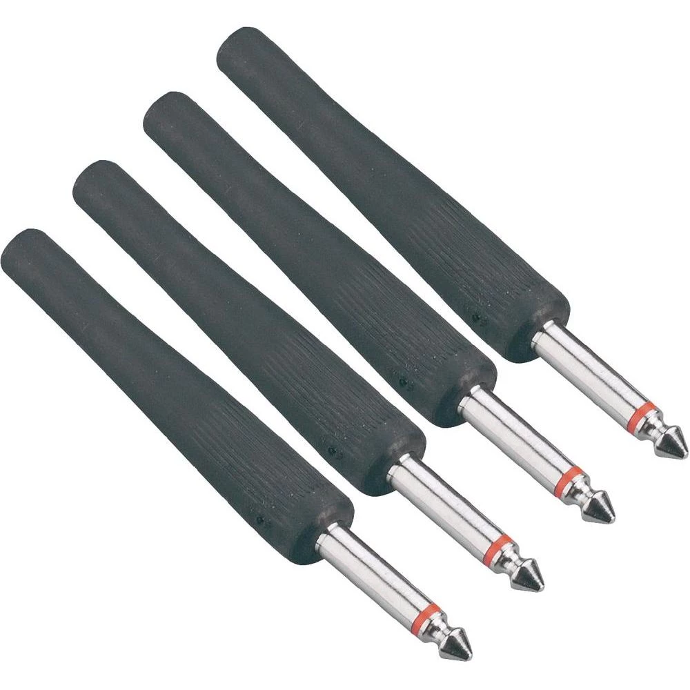 Muški konektor, 6,3 mm banana,gumena izvedba, 4 komada Paccs slika