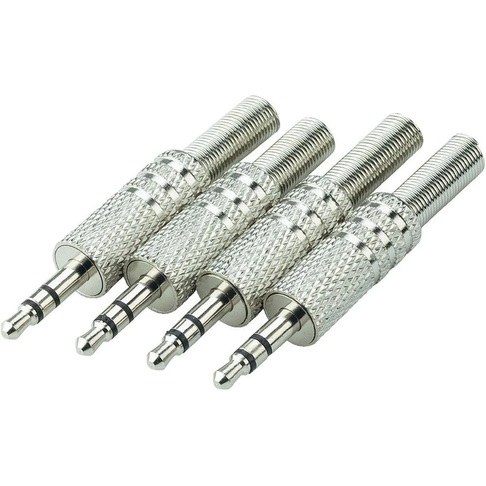 Muški stereo konektor, 3,5 mmbanana, metal, 4 komada Paccs slika