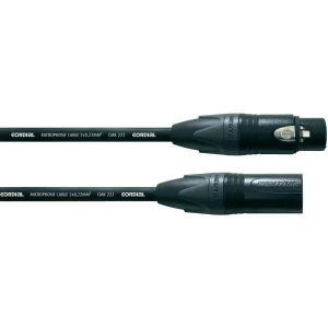 Mikrofonski kabel CordialR CMK222, 2 x 0,22 mm2, 1,5 m, crne boje, ženski XLR-ko slika