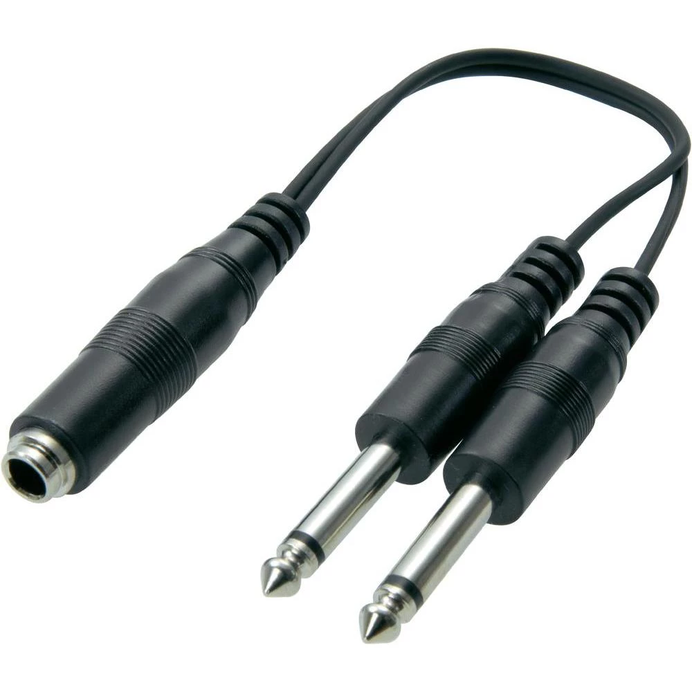 SpeaKa Professional-JACK audio Y-adapter 2x JACK, muški 6.35mm/1x JACK, ženski 6 slika