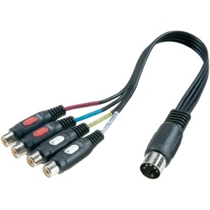 SpeaKa Professional-Činč/DIN priključni audio Y-adapter [1x diodni utikač 5-poln slika