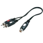 SpeaKa Professional-Činč audio Y-adapter [2x činč, muški/1x činč, ženski], crn