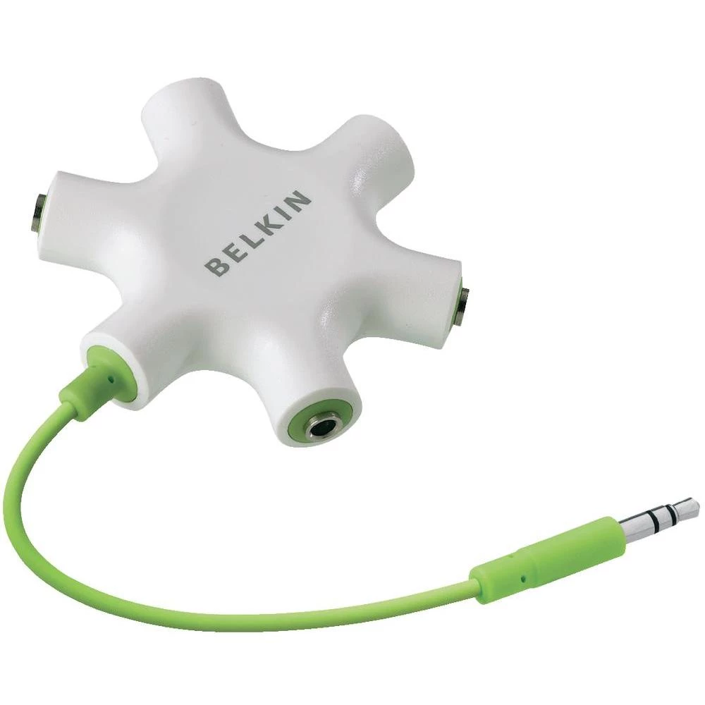 Belkin-JACK audio Y-adapter [1x JACK, muški, 3.5mm/5x JACK, ženski, 3.5mm], siv slika