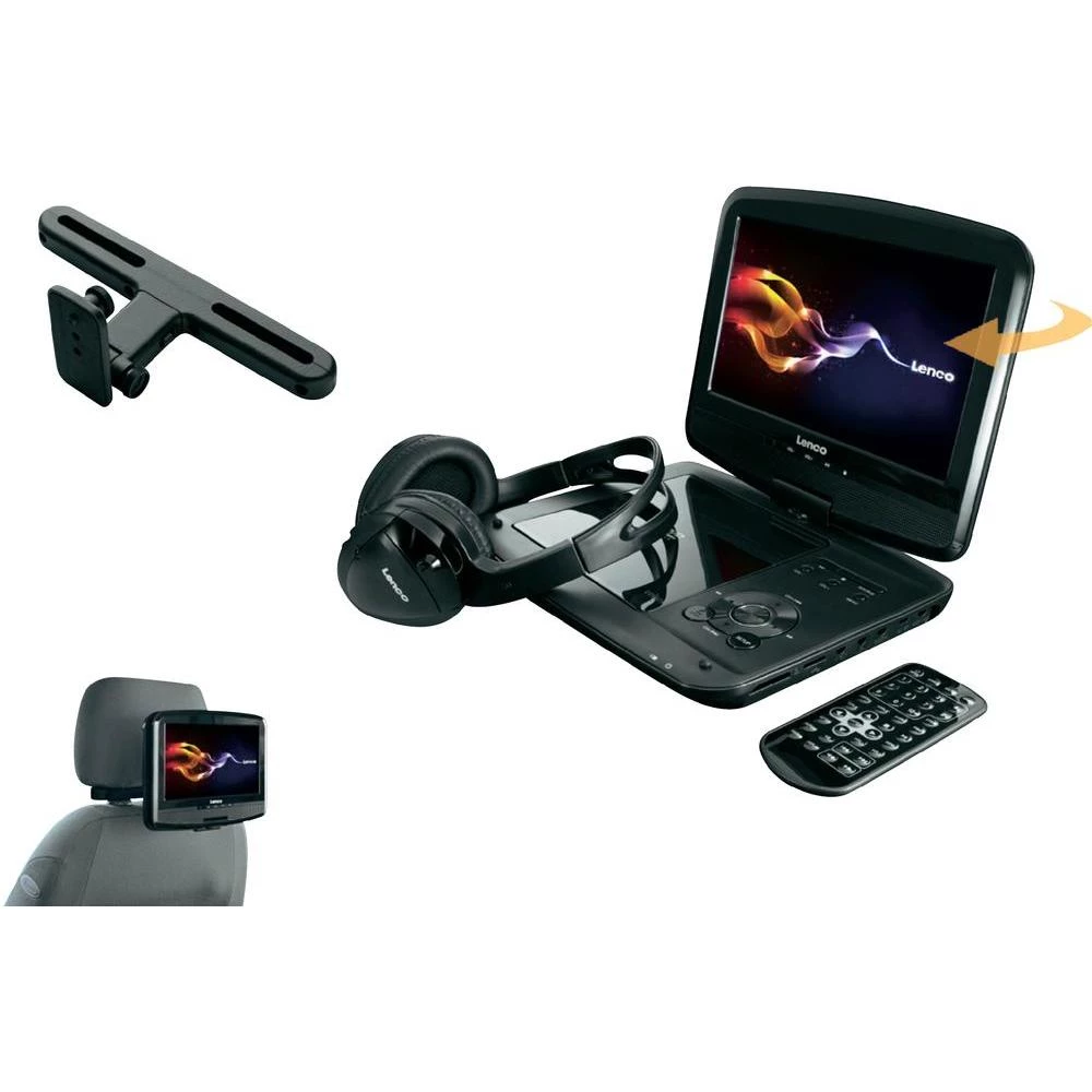 DVD uređaj Lenco DVP-937 s automobilskim držačem slika