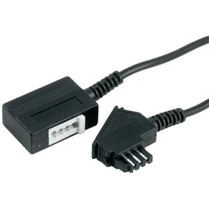 Telefon (analog) produžni kabel [1x TAE-U utikač - 1x TAE-U utikač] 3 m crni Ham slika