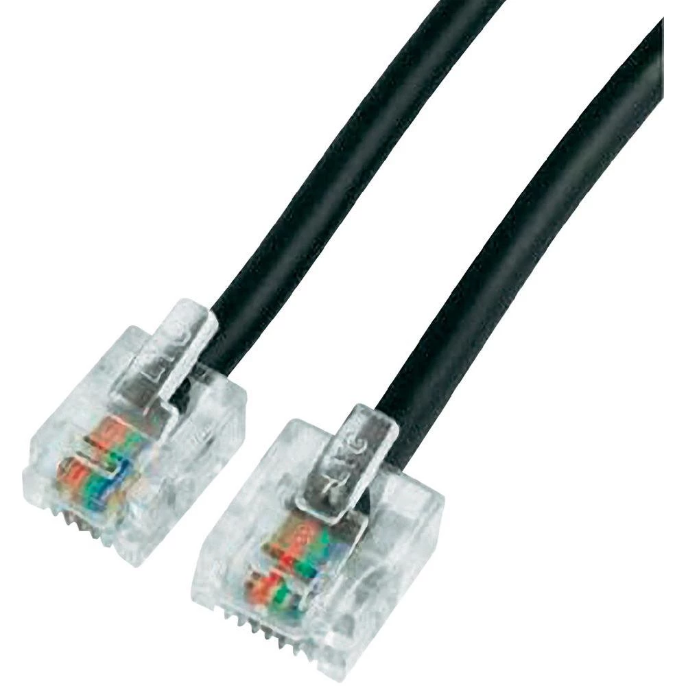 ISDN priključni kabel [1x RJ45 utikač 8p4c - 1x RJ11 utikač 6p4c] 6 m crni Hama slika