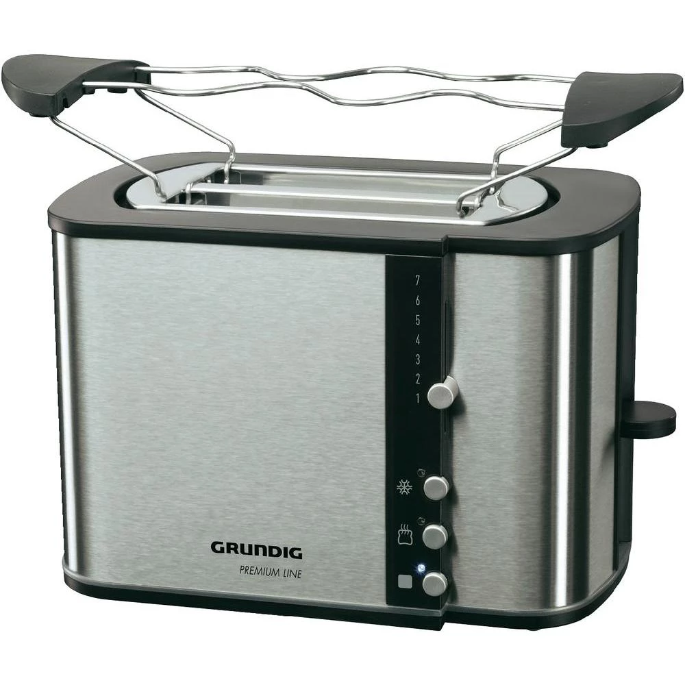Toster Grundig TA 5260, nehrđajući čelik, crne boje, 870W slika
