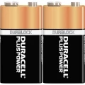 9 V blok baterija Duracell Plus, alkalna, 2 komada, 6LR61, 6LR21, 6AM6, 6LP3146, slika