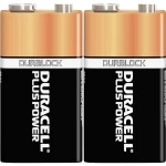 9 V blok baterija Duracell Plus, alkalna, 2 komada, 6LR61, 6LR21, 6AM6, 6LP3146,