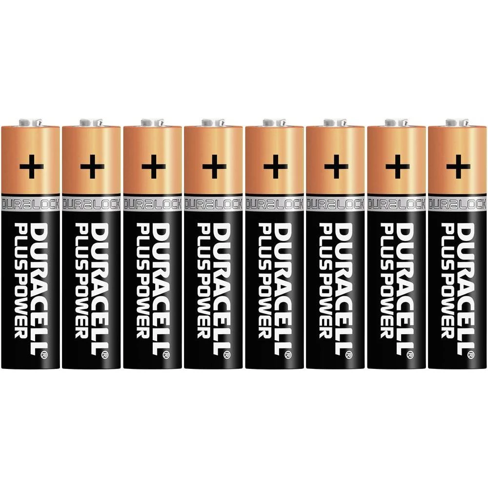 Alkalne baterije Duracell Plus, tipa AAA, 1,5 V, 8 komada, Micro, LR03, LR3, AM4 slika