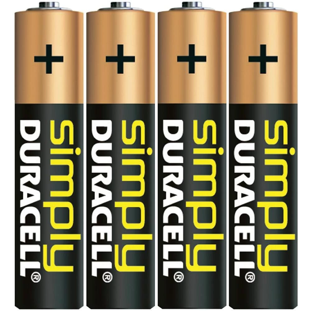 Alkalne baterije Duracell Simply, tipa AAA, 1,5 V, 4 komada, Micro, LR03, LR3, A slika