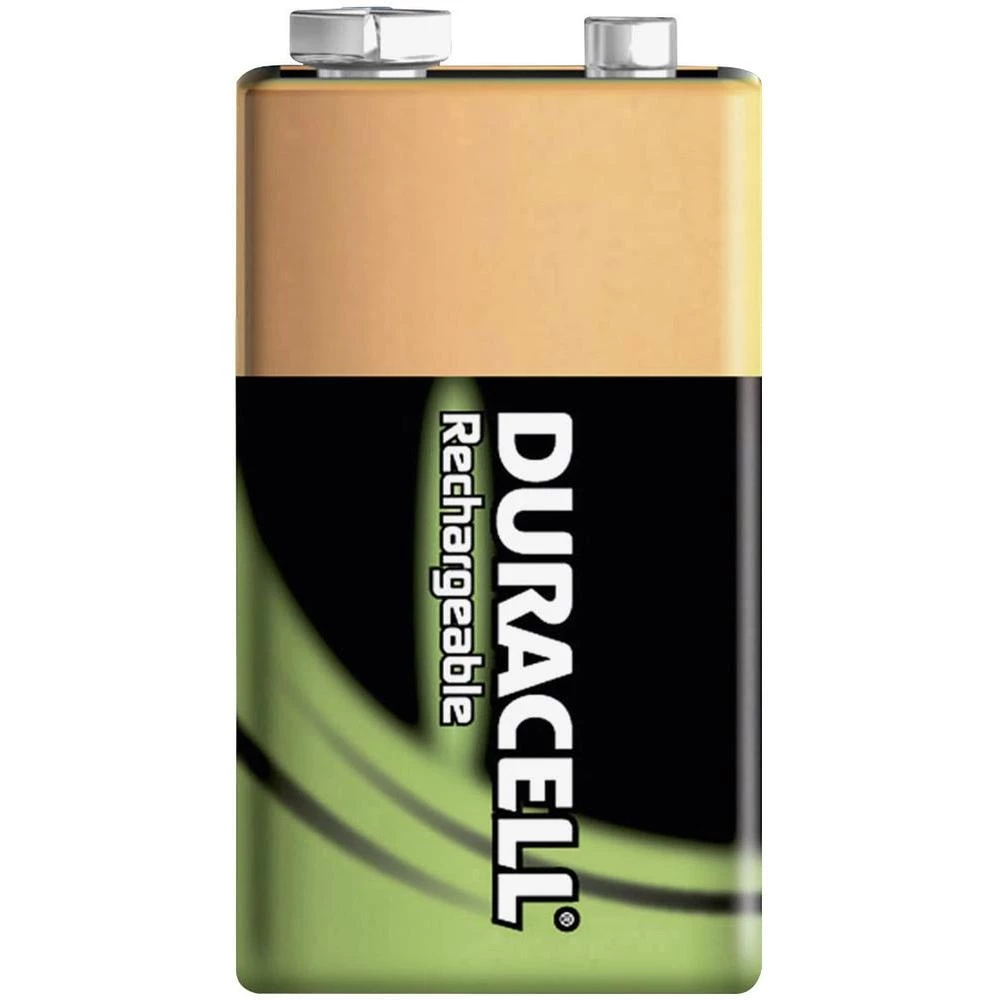 9 V blok NiMH akumulatorska baterija Duracell, 170 mAh, 8,4V, HR6F22, HR9V, HR22 slika