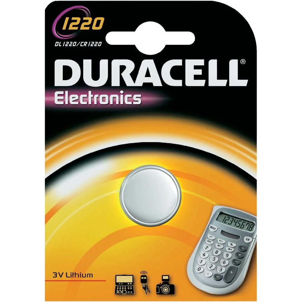 Litijska gumbasta baterija Duracell, CR 1220, 3 V, BR1220, DL1220, ECR1220, KCR1 slika