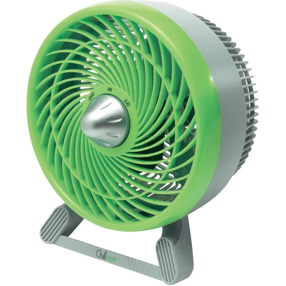 Stolni ventilator Chillout GF603E4 31 W (&Oslash; x V) 18 cm x 25 cm zeleni, siv slika
