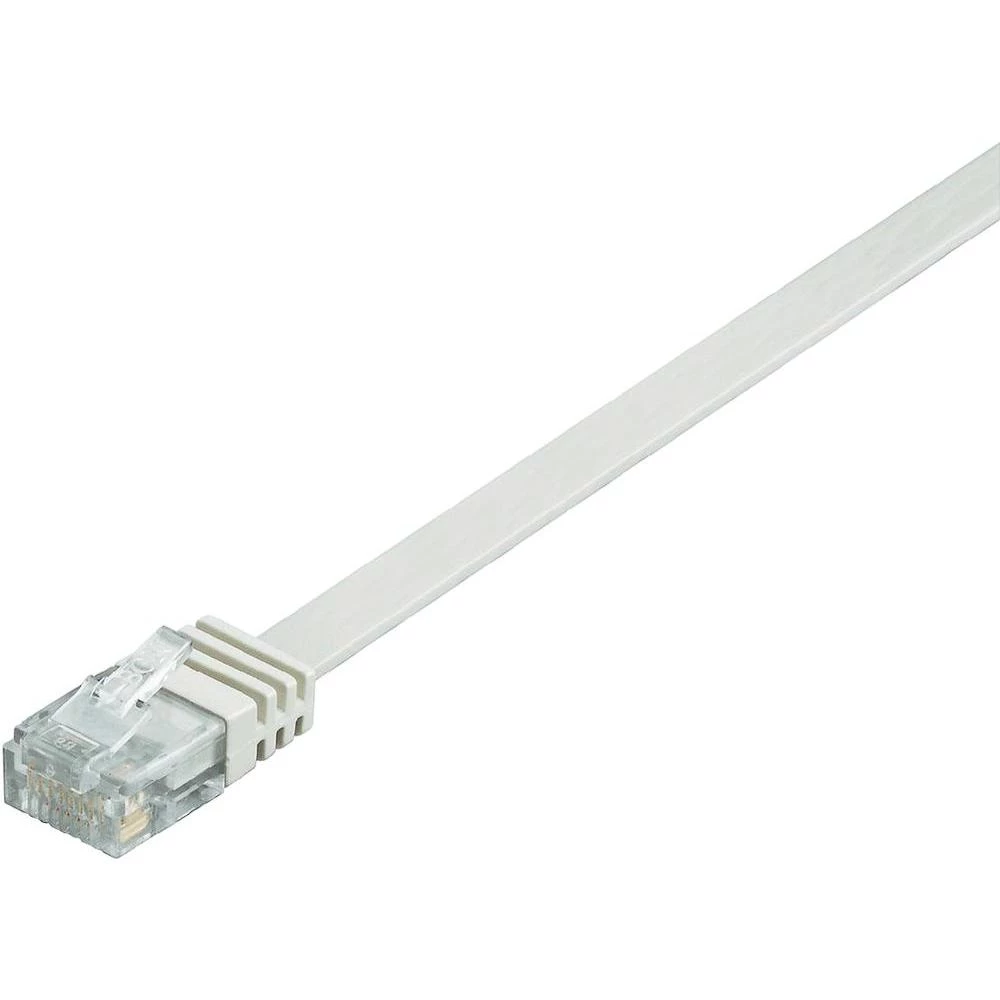RJ45 mrežni kabel CAT 6 U/UTP [1x RJ45 utikač - 1x RJ45 utikač] 2 m bijeli visok slika