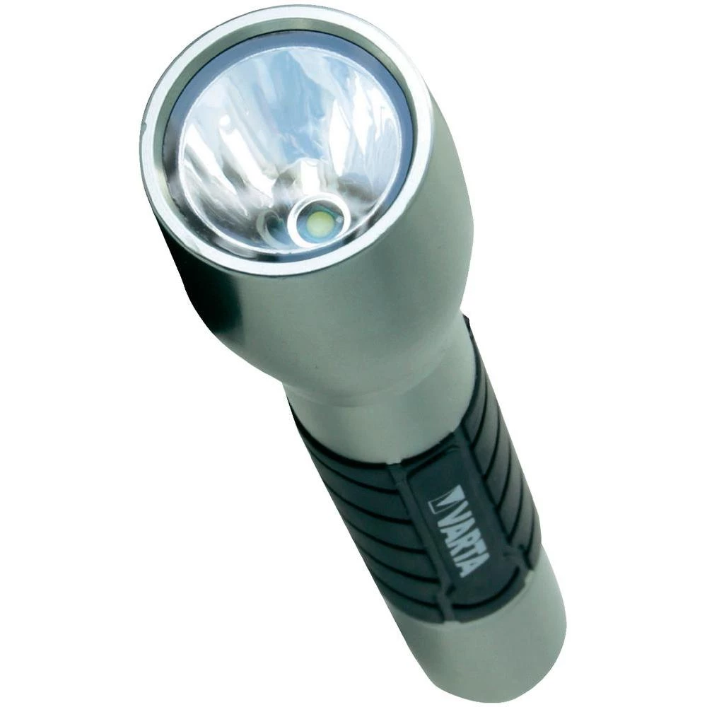 LED džepna svjetiljka Varta Outdoor Pro na baterije 88 g srebrna 17629101421 slika