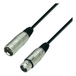 Mikrofonski kabel, 3 m, crne boje, ženski XLR-konektor/muški XLR-konektor K3MMF0