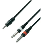 Audio kabel, 3,5 mm banana konektor/2 x 6,3 mm banana konektor K3YWPP0300 Adam H