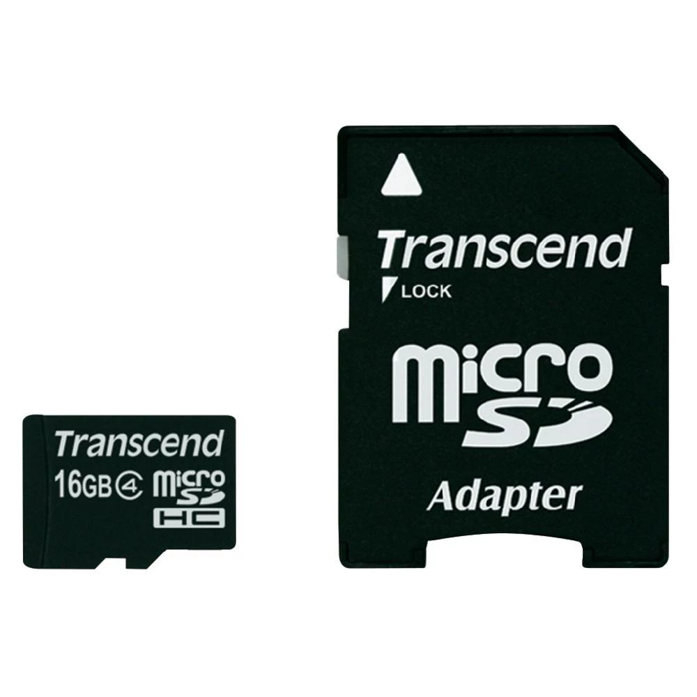 Kartica microSDHC Transcend, 16 GB, klasa 4 + SD-adapter TS16GUSDHC4 slika