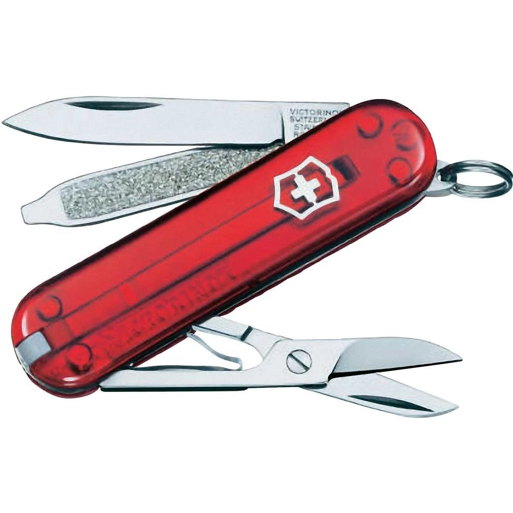 Victorinox švicarski nož Classic broj funkcija 7 crveni (prozirni) 0.6223.T slika