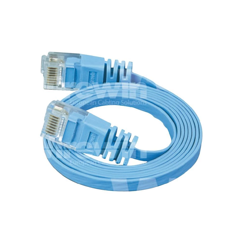 RJ45 mrežni kabel CAT 6 U/UTP [1x RJ45 utikač - 1x RJ45 utikač] 2 m plavi visoko slika